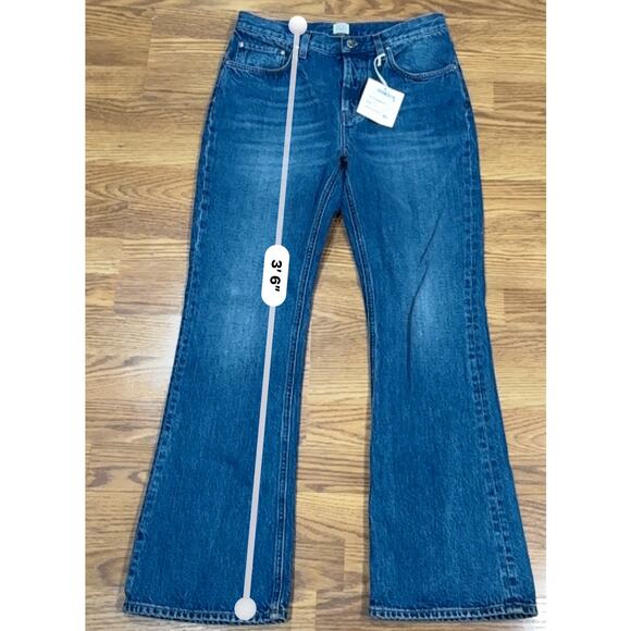 TOTEME Blue Cropped Kick Flared Jeans 29/34 - Picture 3 of 16